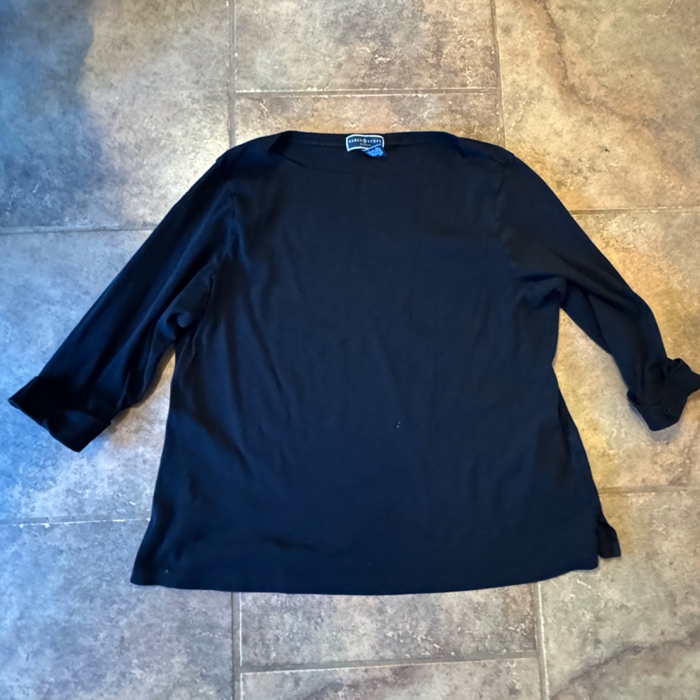 Karen Scott Black Cotton Top